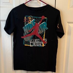 Nike Jordan Kids Black and Red Graphic Tee